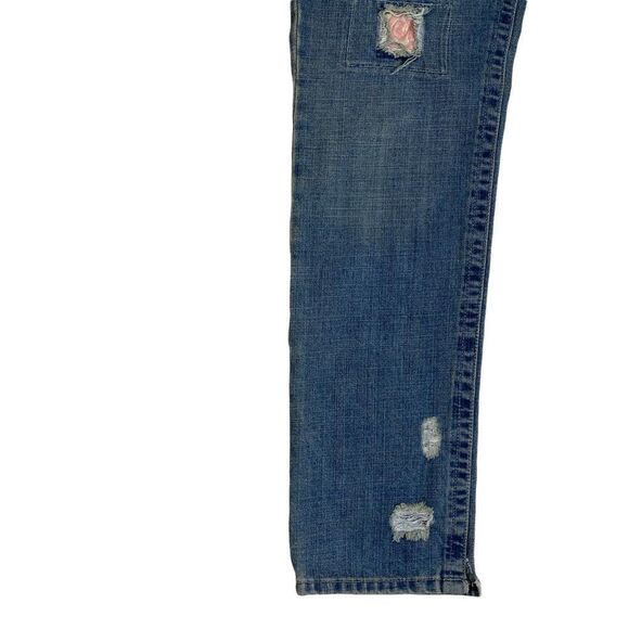 VTG L.E.I. Premium Patches Rose Straight Jeans Sz 11 - Picture 9 of 13